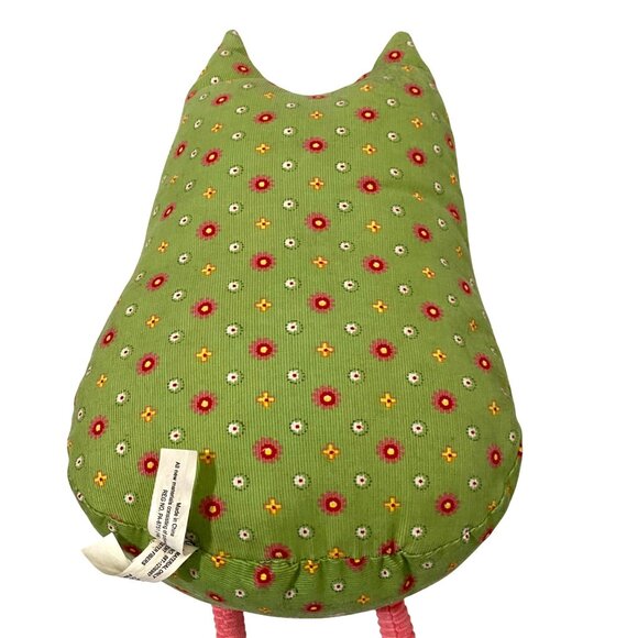 Pottery Barn Kids Plush Owl Dangly Leg Shelf Sitter 14" Green Corduroy Decor Toy - Picture 3 of 6